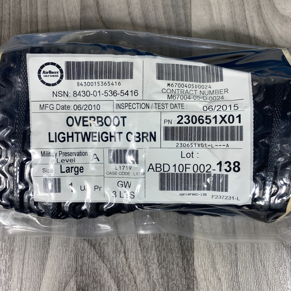 Overboot Lightweight CBRN, 8430-01-536-5415 Size Large - Picture 2 of 3